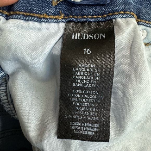 Hudson Girls Distressed High Rise Flare stretch Denim Jeans - Picture 8 of 10